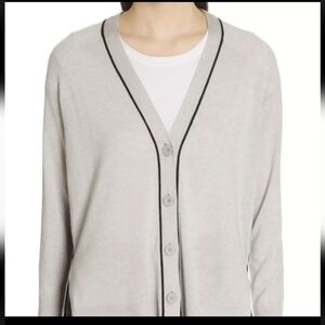 ATM Anthony Thomas Melillo Silk, Wool, And Cashmere Blend Colorblock Cardigan